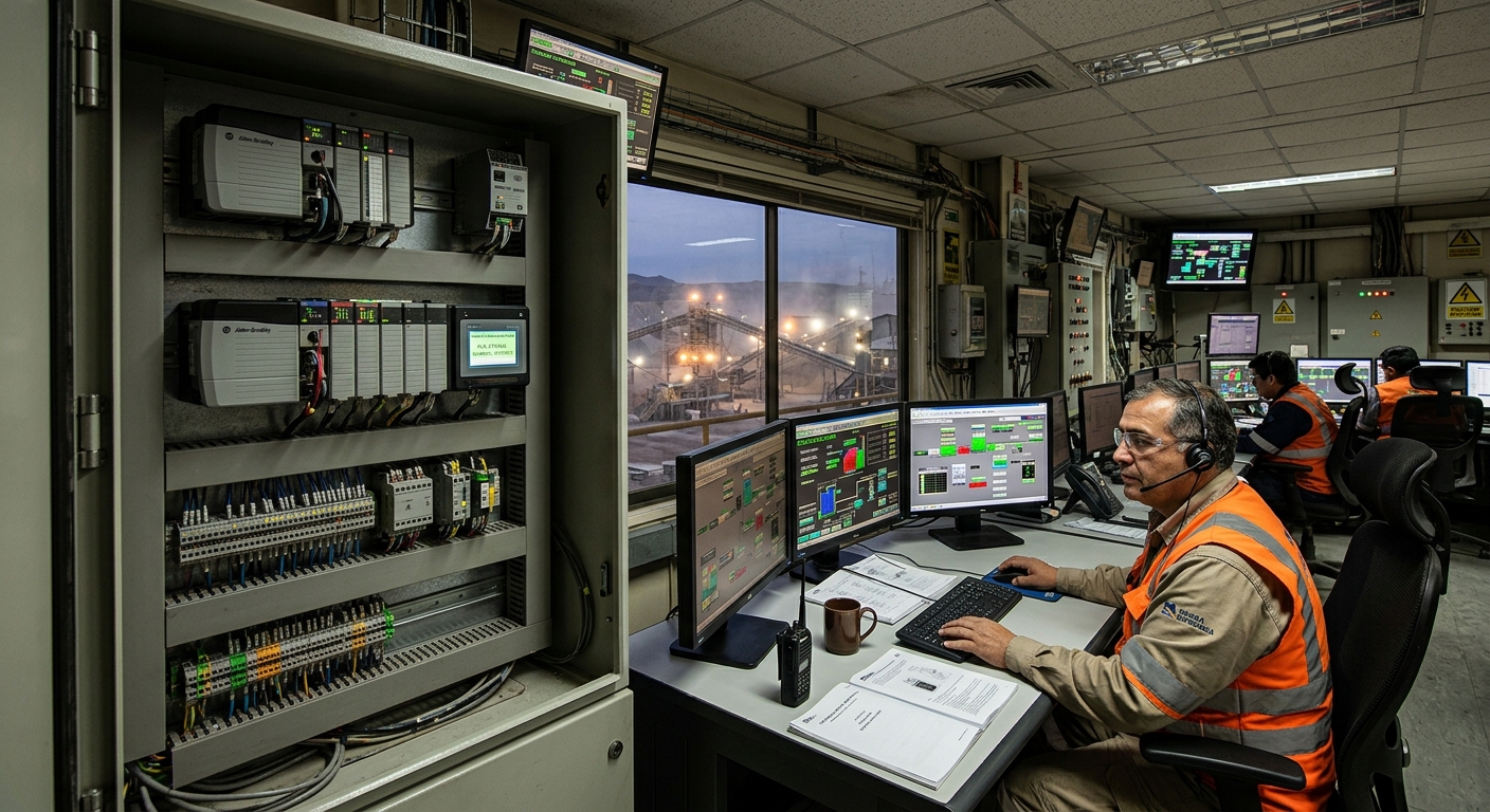 Sala de Control en Planta Minera